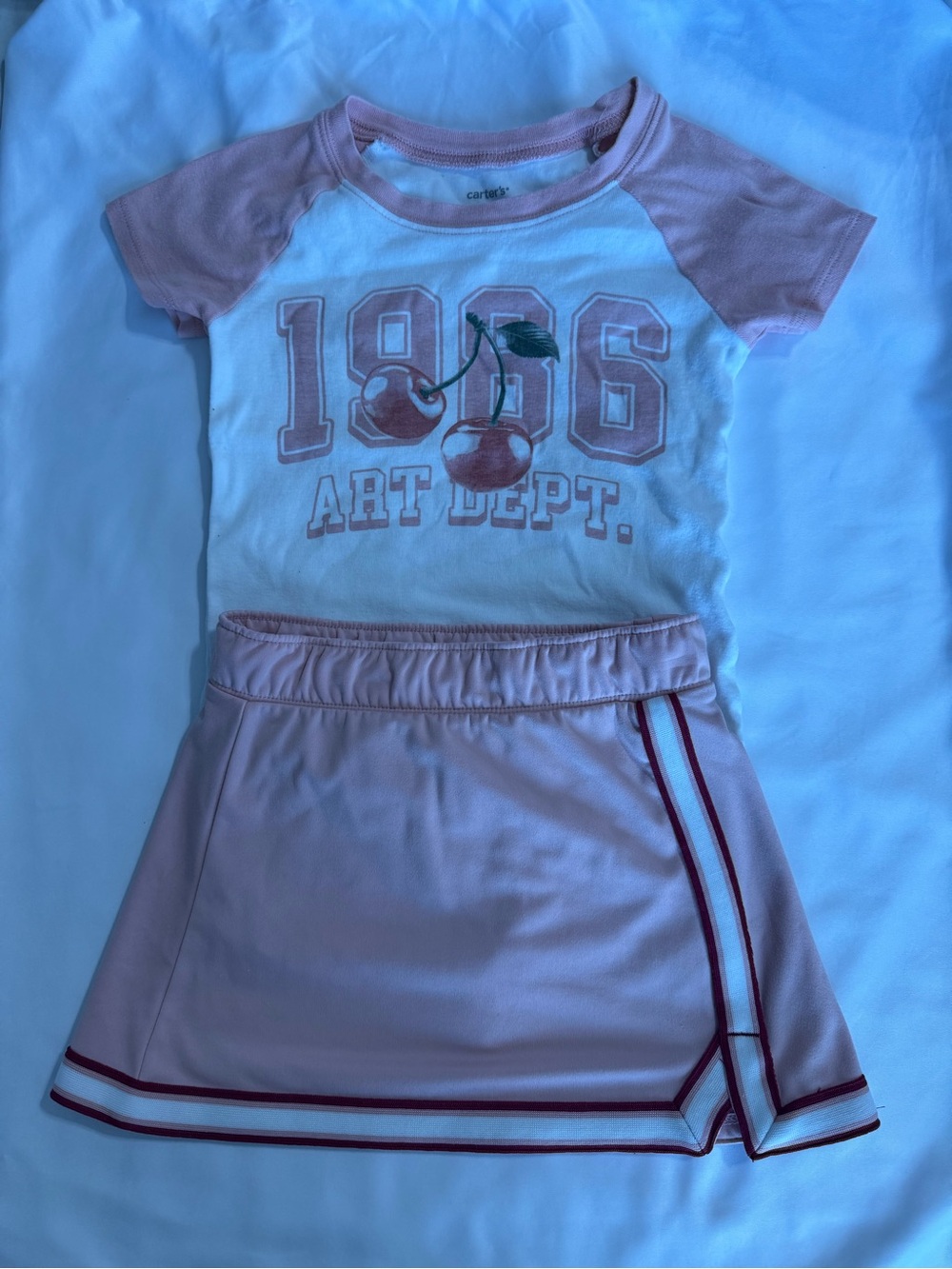 Carter's Light Pink Girls Top and Skirt Set